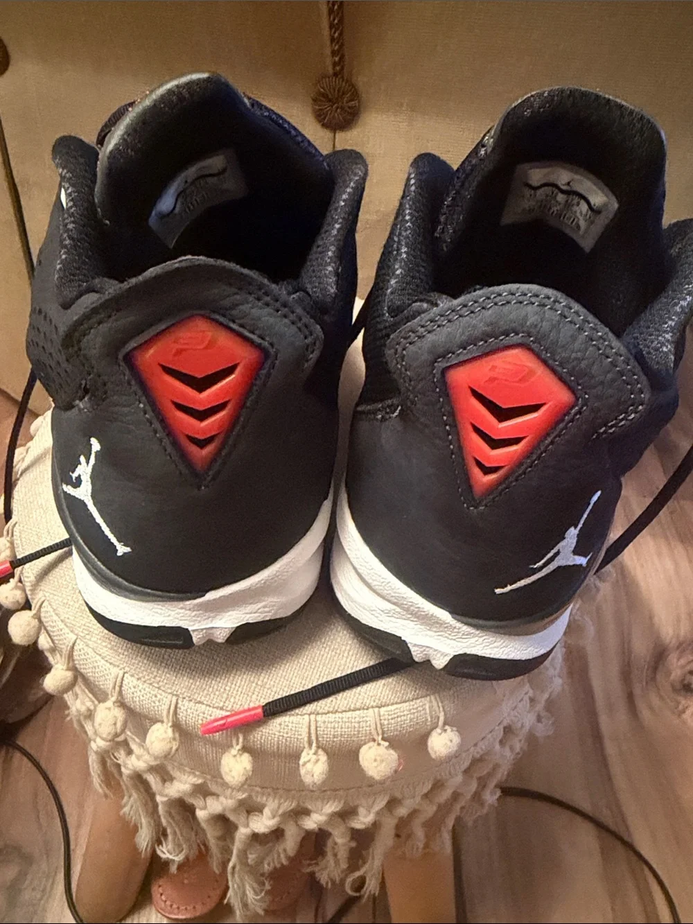Jordan Men's Black and Red Basketball Sneakers